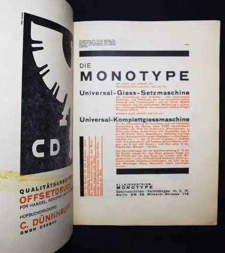 BAUHAUS – Berg, Offset-, Buch- und Werbekunst TYPOGRAPHIE DRUCKTECHNIK