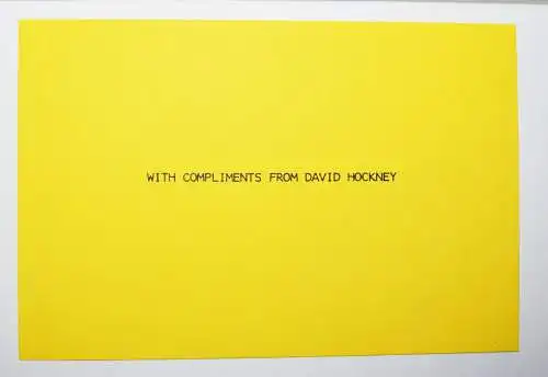 DAVID HOCKNEY SIGNIERT ! , Photograph - 1983 ERSTE DEUTSCHE AUSGABE