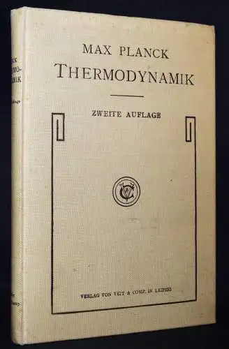 Planck, Vorlesungen über Thermodynamik - 1905 PHYSIK QUANTENMECHANIK