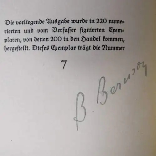 Bernson, Bernhard. Das Märchen vom König Sonntag 1920 SIGNIERT 1/200 MAX SLEVOGT