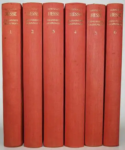 Hesse, Hermann. Gesammelte Dichtungen. 6 Bände KOMPLETT. Suhrkamp 1952