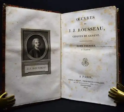 Rousseau, Oeuvres completes. 8 Bände. Paris 1817 SCHÖNES DEKORATIVES EXEMPLAR