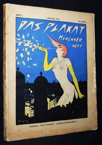 Sachs, Hans. Das Plakat, Jahrgang XII - 1921. PLAKATKUNST WERBUNG REKLAME