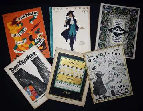 Sachs, Hans. Das Plakat, Jahrgang X  1919 Heft 1-6 PLAKATKUNST WERBUNG REKLAME