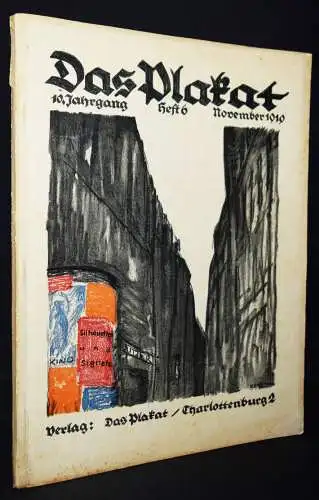 Sachs, Hans. Das Plakat, Jahrgang X  1919 Heft 1-6 PLAKATKUNST WERBUNG REKLAME