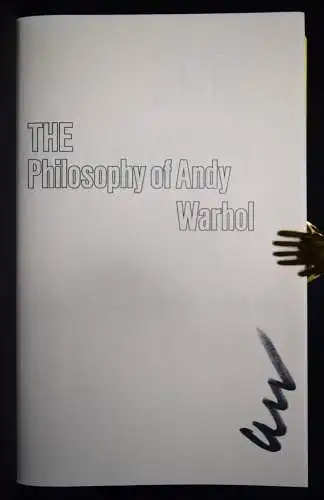 The philosophy of Andy Warhol - 1975 MONOGRAMMIERT 2x POP-ART