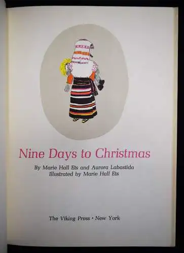 Hall Ets, Nine days to Christmas The Viking Press 1959 ERSTE AUSGABE WEIHNACHTEN