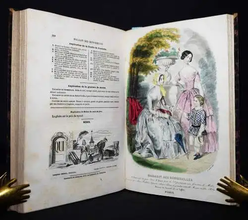 Magasin des demoiselles. Paris 1848 MÄDCHENBÜCHER MODE-ZEITSCHRIFT