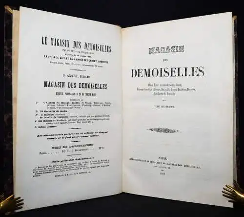 Magasin des demoiselles. Paris 1848 MÄDCHENBÜCHER MODE-ZEITSCHRIFT