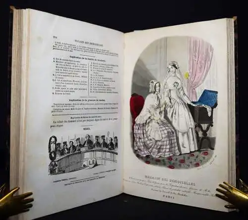 Magasin des demoiselles. Paris 1848 MÄDCHENBÜCHER MODE-ZEITSCHRIFT