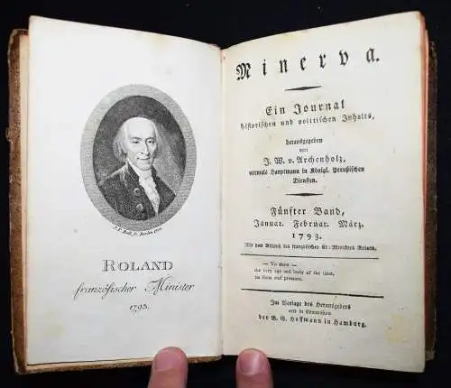 Archenholz, Minerva. G. Hoffmann 1792-1804 FRANZÖSISCHE REVOLUTION ZEITSCHRIFT