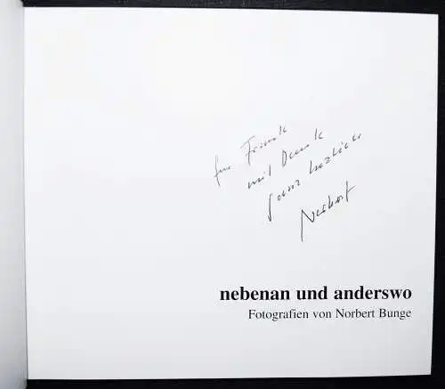 Bunge, Nebenan und anderswo SIGNIERT WIDMUNGSEXEMPLAR