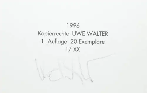 UWE WALTER, SCHWIMBAD EINES VON NUR 20 RÖM. NUM. EXEMPLAREN SIGNIERT