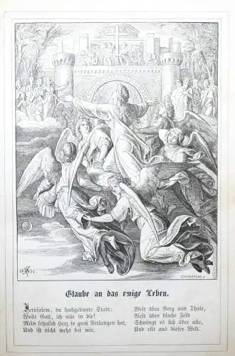 HYMNOLOGIE GESANGBUCH KIRCHEN-LIEDER - Christenfreude in Lied und Bild 1861