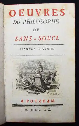 Friedrich II., Oeuvres melees du Philosophe de Sans-Souci 1760 PREUSSEN Preußen