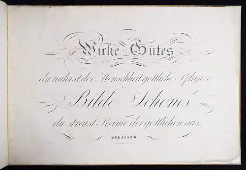 Heinrigs, Musterblätter für Liebhaber der höhern Calligraphie 1822 KALLIGRAPHIE