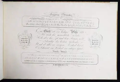 Heinrigs, Musterblätter für Liebhaber der höhern Calligraphie 1822 KALLIGRAPHIE