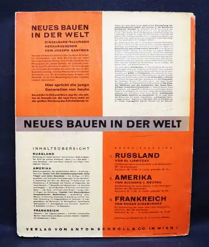 Lissitzky – Neues Bauen in der Welt I-III. Russland, Amerika, Frankreich, 1930