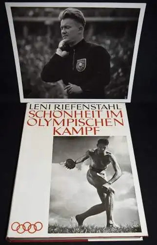 Riefenstahl, Schönheit im Olympischen Kampf 1937 INSCRIBED FIRST EDITION + PHOTO