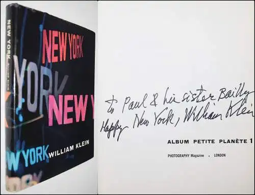 Klein, William. New York - 1956 INSCRIBED FIRST EDITION FIRST IMPRESSION