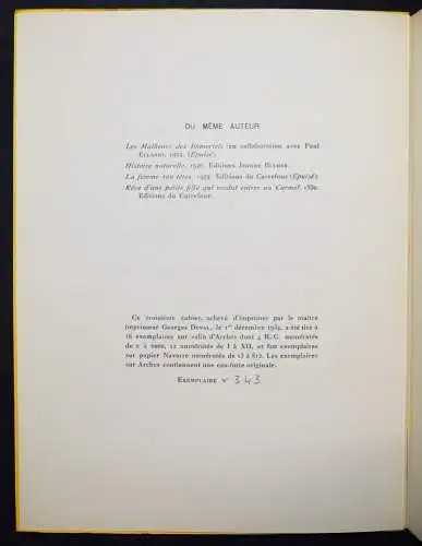 Ernst, Max. Une semaine de bonte 1934 SIGNIERT WIDMUNGSEXEMPLAR ORIG.-ZEICHNUNG