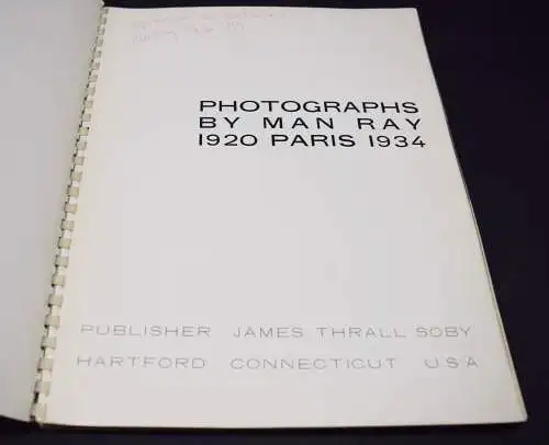 Man Ray, Photographs 1920-1934 INSCRIBED DEDICATION COPY ! FIRST EDITION