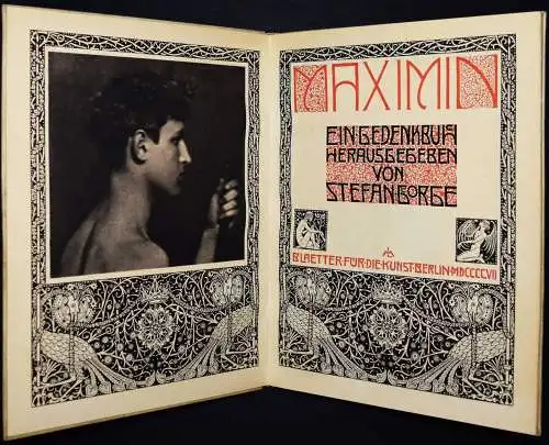 George, Stefan. Maximin. Ein Gedenkbuch 1907 VORZUGSAUSGABE NUMMERIERT 1/200