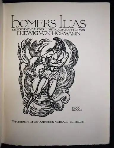 Homer, Odyssee u. Ilias. ASKANISCHER VERLAG GANZPERGAMENT JUGENDSTIL 1923/24