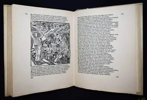 Homer, Odyssee u. Ilias. ASKANISCHER VERLAG GANZPERGAMENT JUGENDSTIL 1923/24