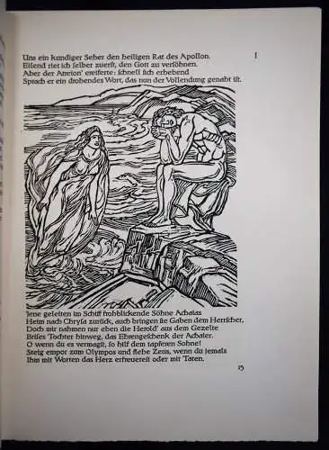 Homer, Odyssee u. Ilias. ASKANISCHER VERLAG GANZPERGAMENT JUGENDSTIL 1923/24