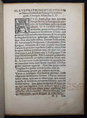 Aemilius, Epicedion illustris principis D. Wolfgangi Principis 1538 GENEALOGIE