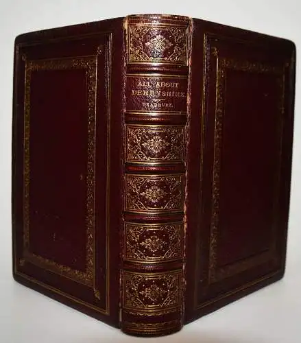 Bradbury, Edward. All about Derbyshire 1884 EARLY BOOK WITH PLATINOTYPES