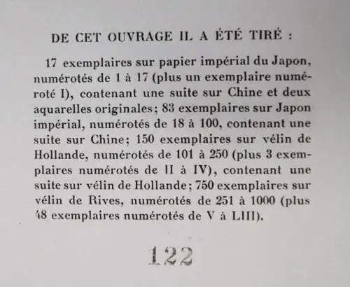 France, Anatole. Le Lys rouge - 1925 VORZUGSAUSGABE NUMMERIERT 1/153 EROTICA