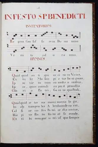 In Festo S. P. Benedicti ANTIPHONAR MUSIKHANDSCHRIFT um 1850 BENEDIKTINER