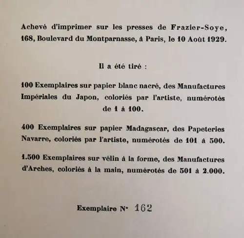 Salmon, Andre. Montparnasse. Bars, Cafes, Dancings 1929 NUMMERIERT 1/400
