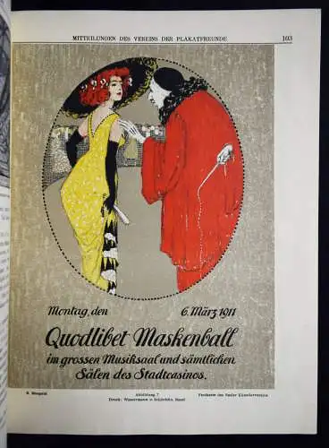 Sachs, Hans. Das Plakat, Jahrgang II, Oktober 1911 REKLAME PLAKATKUNST WERBUNG