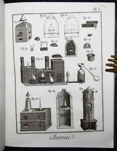 Diderot u. Alembert, Chymie, contenant vingt-cinq planches 1780 CHEMIE ALCHEMIE