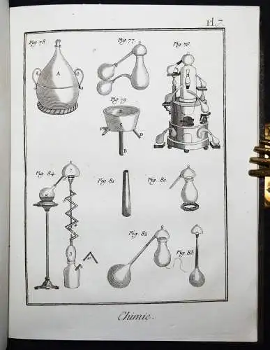 Diderot u. Alembert, Chymie, contenant vingt-cinq planches 1780 CHEMIE ALCHEMIE