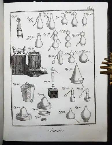 Diderot u. Alembert, Chymie, contenant vingt-cinq planches 1780 CHEMIE ALCHEMIE