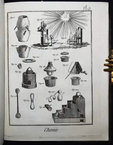 Diderot u. Alembert, Chymie, contenant vingt-cinq planches 1780 CHEMIE ALCHEMIE