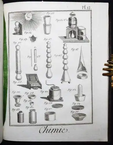 Diderot u. Alembert, Chymie, contenant vingt-cinq planches 1780 CHEMIE ALCHEMIE