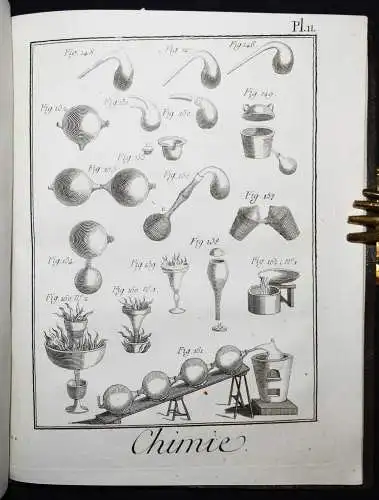 Diderot u. Alembert, Chymie, contenant vingt-cinq planches 1780 CHEMIE ALCHEMIE