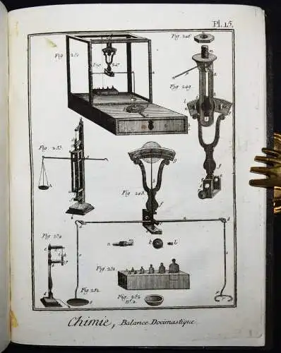 Diderot u. Alembert, Chymie, contenant vingt-cinq planches 1780 CHEMIE ALCHEMIE