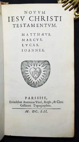 Biblia latina – Vitre, Biblia sacra vulgatae editionis 1651-1652 - VULGATA BIBEL