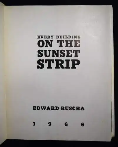 Ruscha, Ed. Every building on the Sunset Strip - 1966 CONCEPT-ART CALIFORNIA USA