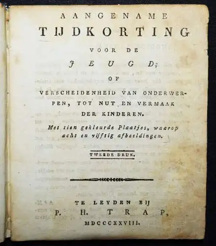 Aangename Tijdkorting voor de Jeugd - 1828 BERUFE NIEDERLANDE BIEDERMEIER