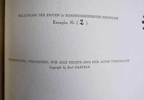 Haefele, Weit ab vom Weg SIGNIERT NUMMERIERT 1/50 WIDMUNG - WALTER UHL