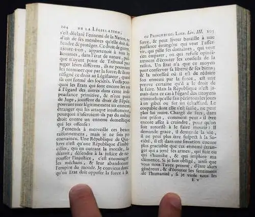 Mably. De la législation. Amsterdam 1776 UTOPIE SOZIALISMUS ZIVILRECHT