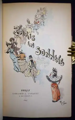 Sciama, Paris en sonnets - 1897 ART NOUVEAU JUGENDSTIL