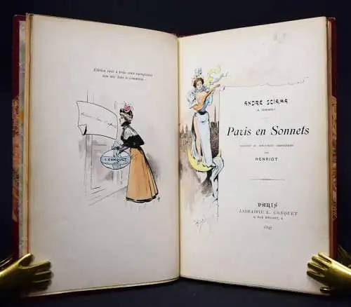 Sciama, Paris en sonnets - 1897 ART NOUVEAU JUGENDSTIL